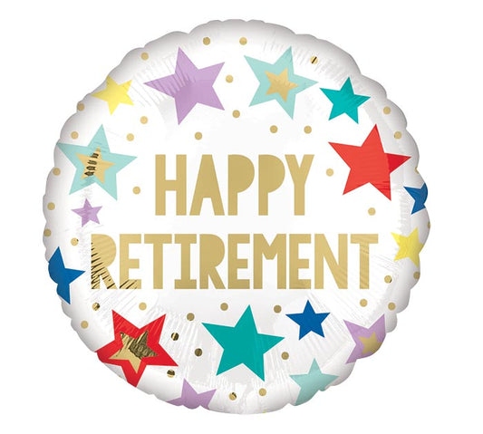 HAPPY RETIREMENT CLFL STARS 18"