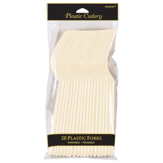 VANILLA CREME PLASTIC FORKS