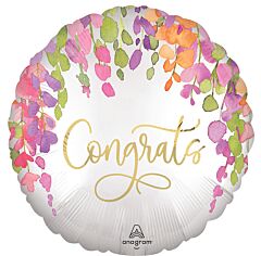 ROMANTIC FLORAL CONGRATS 18" MYLAR