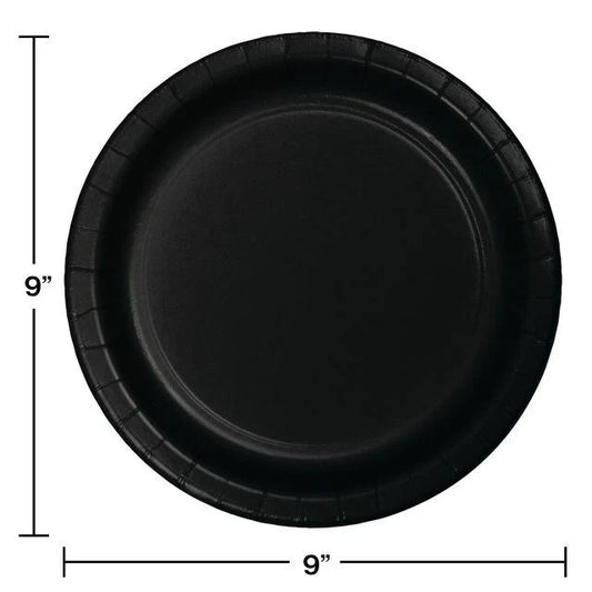 BLACK VELVET 9" PPR PLATE 24CT