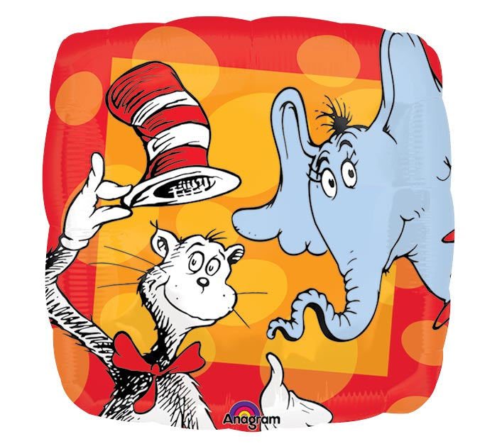 DR SEUSS 2-SIDED SQ 18" MYLAR