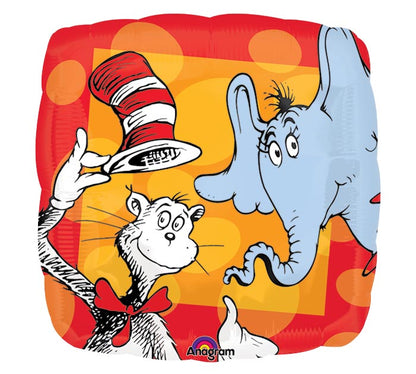 DR SEUSS 2-SIDED SQ 18" MYLAR