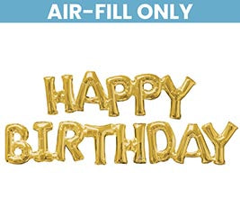 AIRFILLED HAPPY BIRTHDAY 3PC GOLD