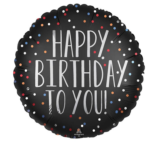 HBD TO YOU SATIN DOTS 18" MYLAR