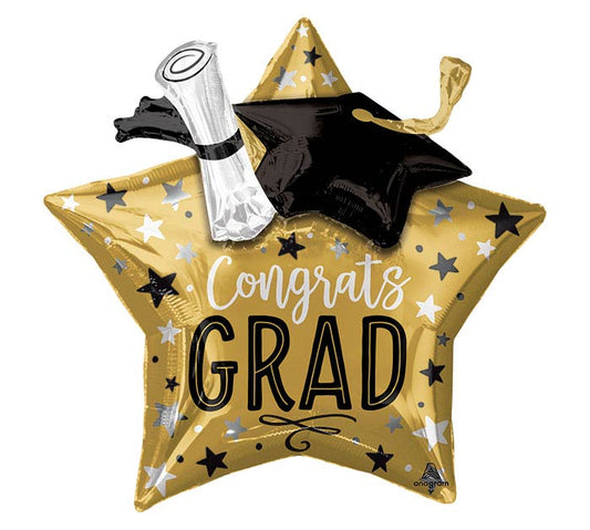 GRAD STAR DIPLOMA 28" MYLAR