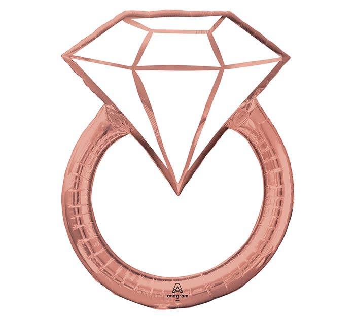 BLUSH RING SHAPE 24" MYLAR-PKG