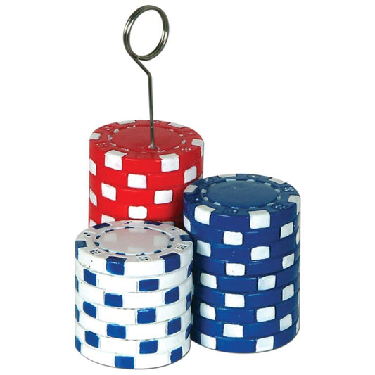 POKER CHIPS PHOTO/BALLOON HOLDER