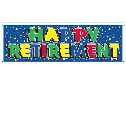 HAPPY RETIREMENT 5FT BANNER