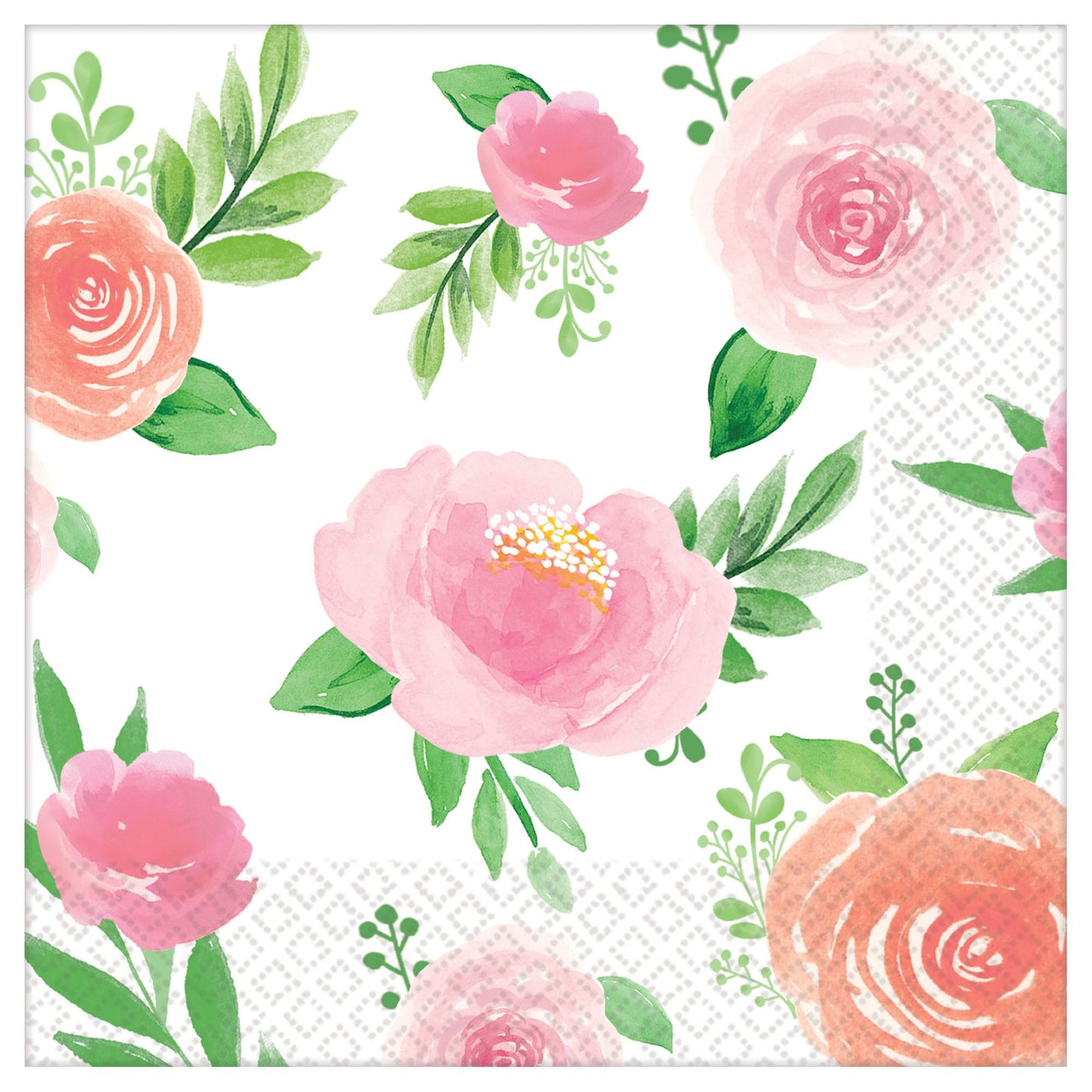 FLORAL BABY BEVERAGE NAPKIN