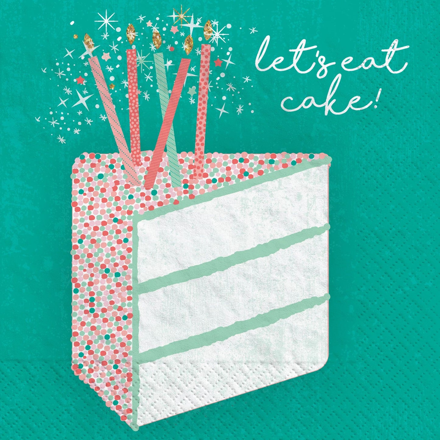 HAPPY CAKE DAY BEVERAGE NAPKINS