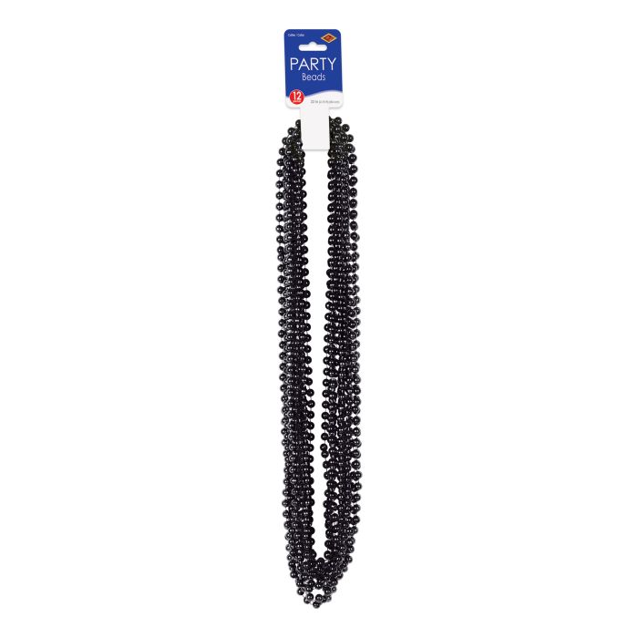 BLACK PARTY BEADS