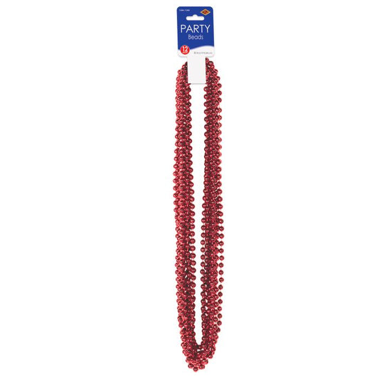 RED PARTY BEADS