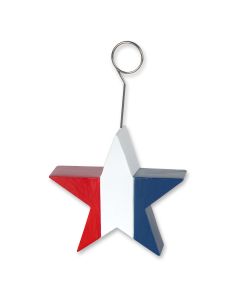 PATRIOTIC STAR PHOTO/BALLOON HOLDER