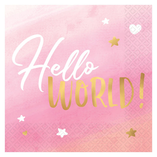 OH BABY HS LUNCHEON NAPKIN PINK
