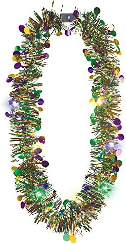 MARDI GRAS L/U TINSEL NECKLACE