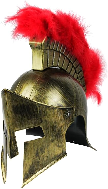 DELUXE GOLD SPARTAN HELMET W/ PLUME