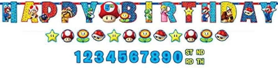 SUPER MARIO BROS LETTER BANNER