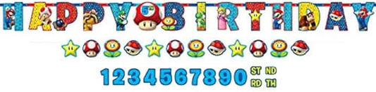 SUPER MARIO BROS LETTER BANNER