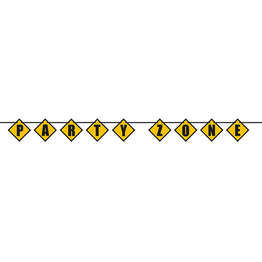 CONSTRUCTION PARTY ZONE BANNER