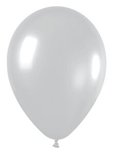 11" METALLIC SILVER LTX 25CT