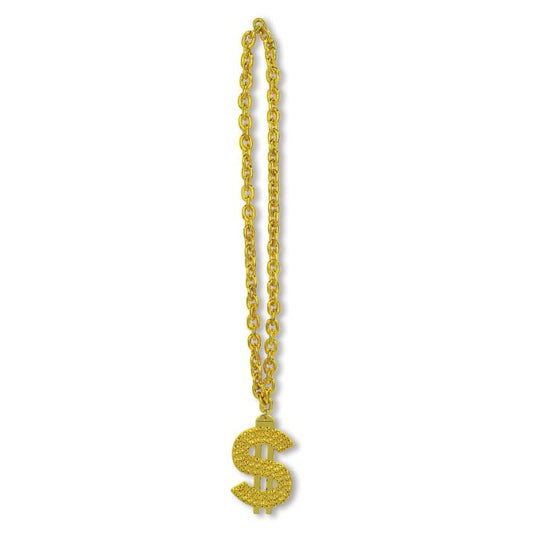GOLD CHAIN BEADS W/ MADALLION