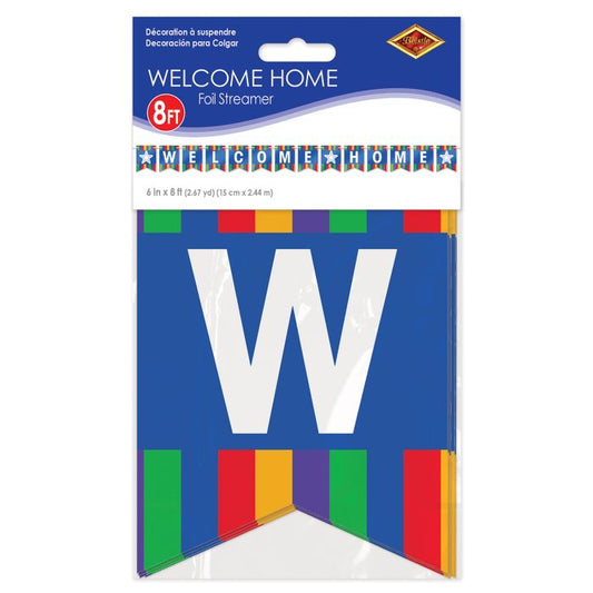 FOIL WELCOME HOME STREAMER BANNER