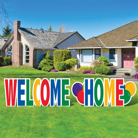 JUMBO WELCOME HOME YARD SIGN SET