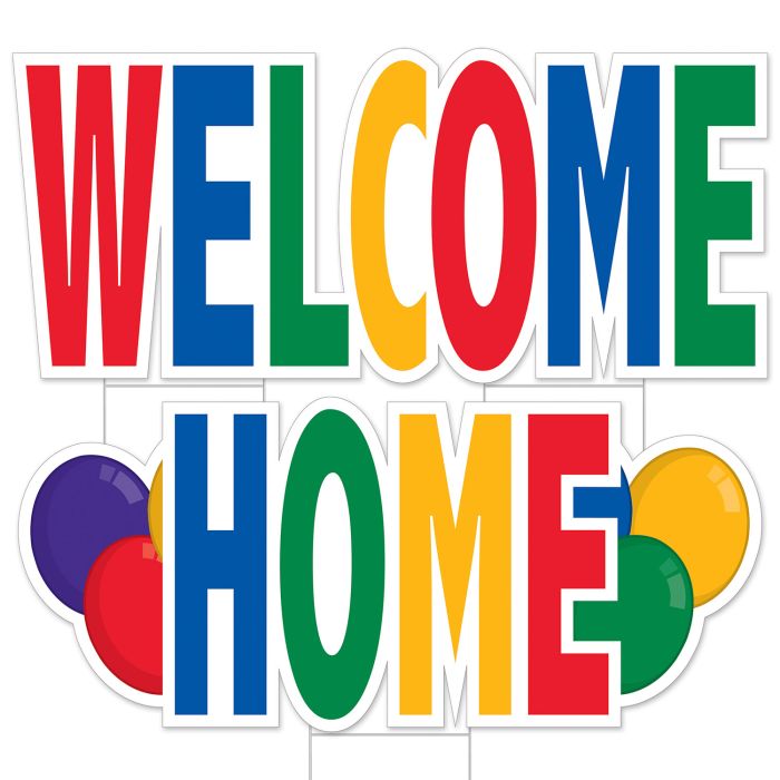 JUMBO WELCOME HOME YARD SIGN SET