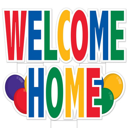 JUMBO WELCOME HOME YARD SIGN SET