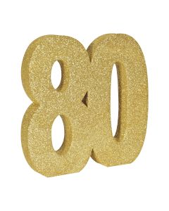 3-D GLITTER CENTERPIECE "80"