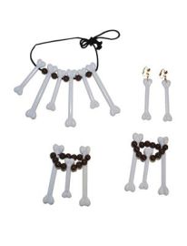 BONES/BEADS NECKLACE & EARRINGS