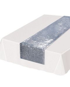 SILVER SEQUINED TABLE RUNNER