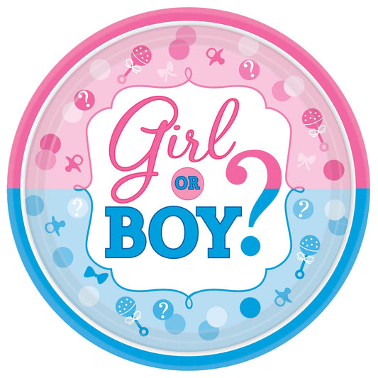 GIRL OR BOY 7" ROUND PLATES