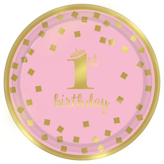 1ST BIRTHDAY GOLD 9 IN PLATE