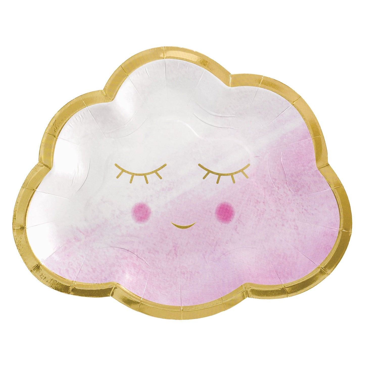 OH BABY SHAPED 6.5" PLATES PINK