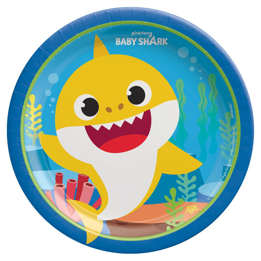 BABY SHARK 7" ROUND PLATES