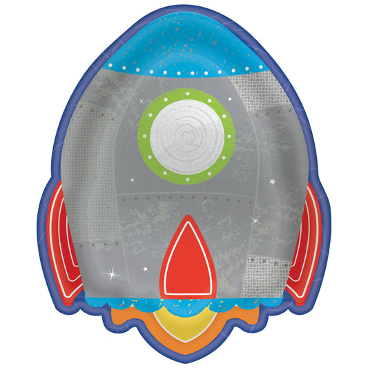 BLAST OFF 7" ROCKET SHAPED PL