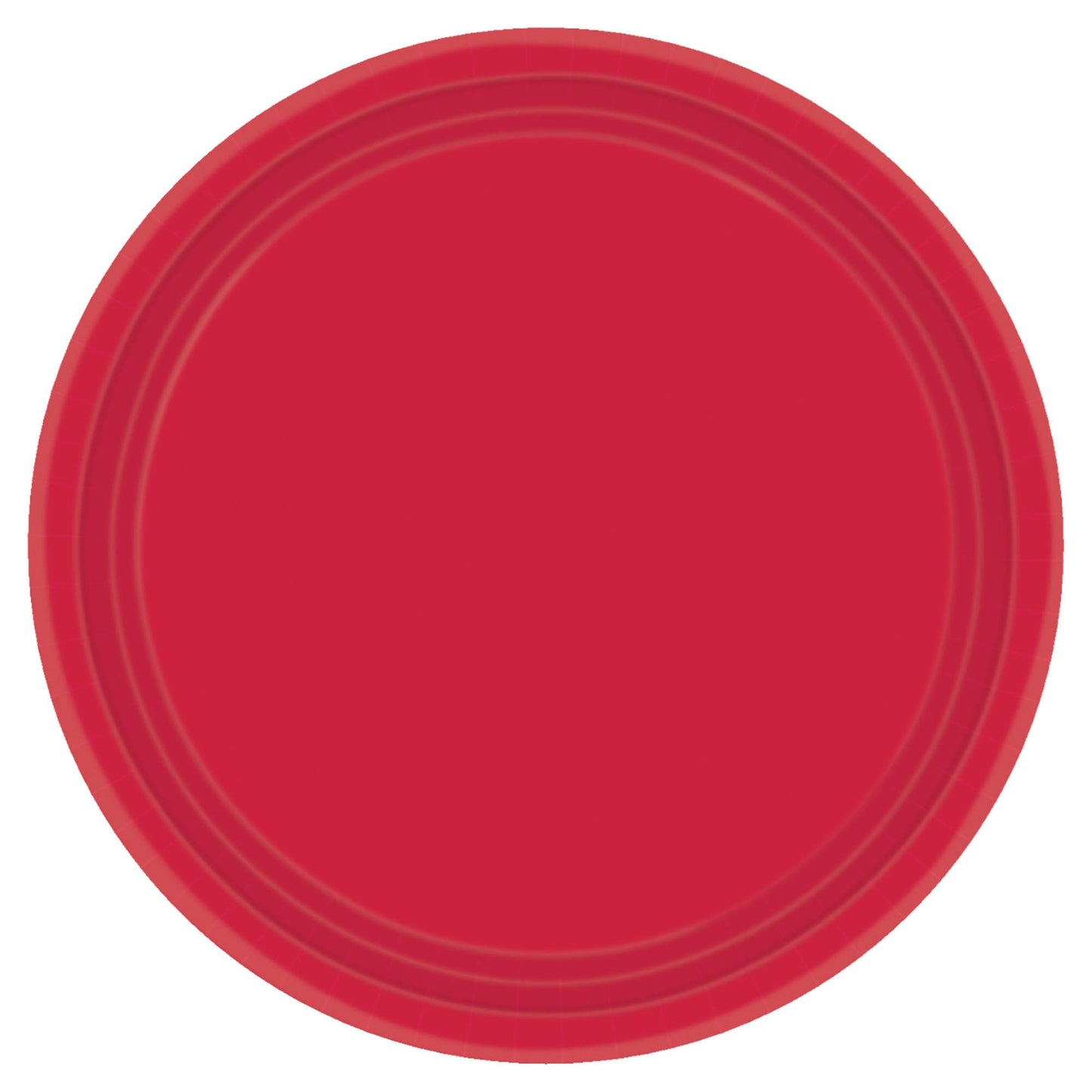 7" PAPER PLATES BPP APPLE RED