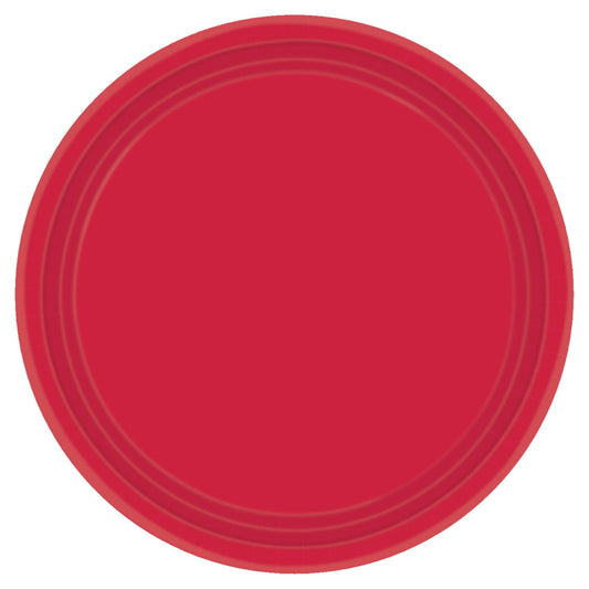 7" PAPER PLATES BPP APPLE RED
