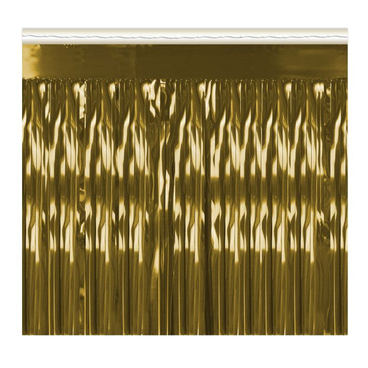 GOLD 1-PLY MET FRINGE DRAPE