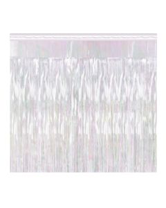 IRIDESCENT 1-PLY MET FRINGE DRAPE