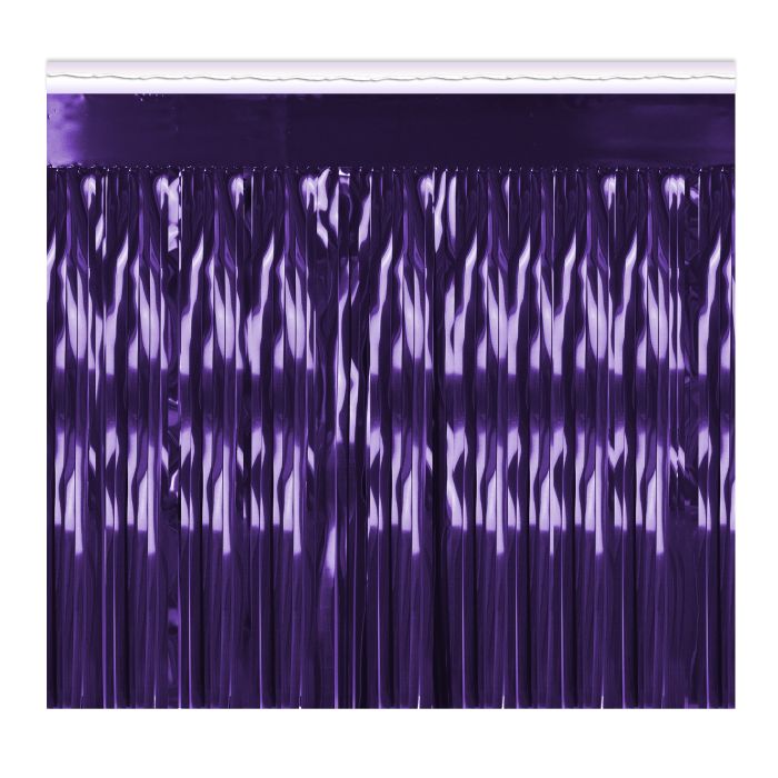PURPLE 1-PLY MET FRINGE DRAPE