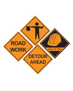 CONSTRUCTION SIGN CUTOUTS 4CT