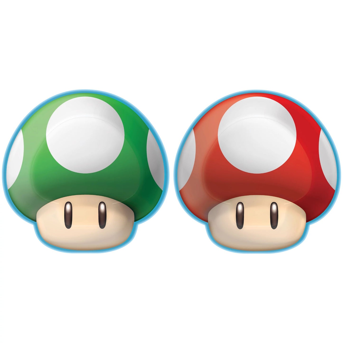 SUPER MARIO 7" SHAPED PLATES