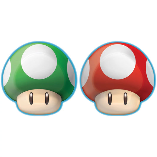 SUPER MARIO 7" SHAPED PLATES