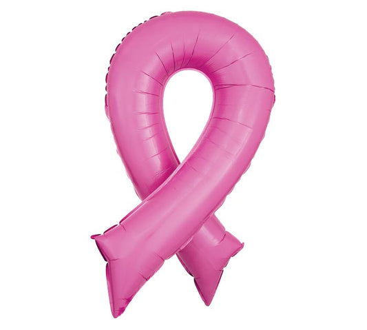 PINK RIBBON SHAPE 36" MYLAR
