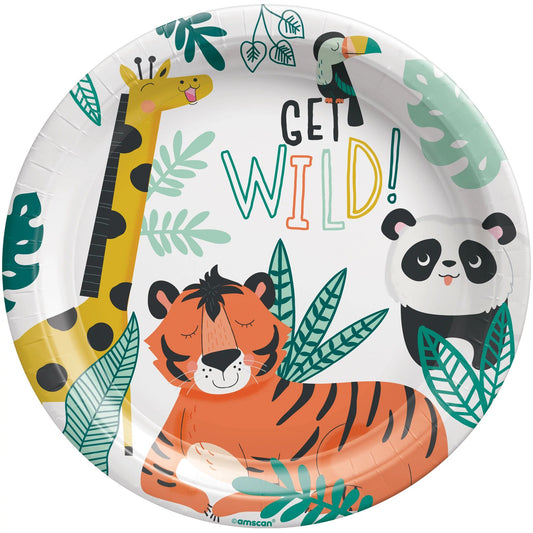 GET WILD BIRTHDAY 9" PLATES