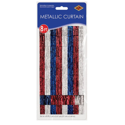1-PLY GLEAM 'N CURTAIN RED/WHT/BLUE