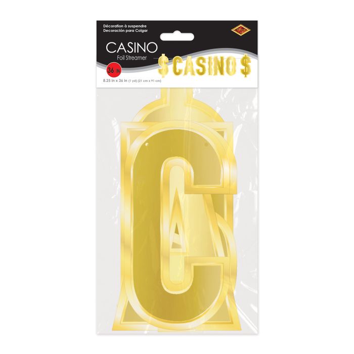 FOIL CASINO STREAMER GOLD