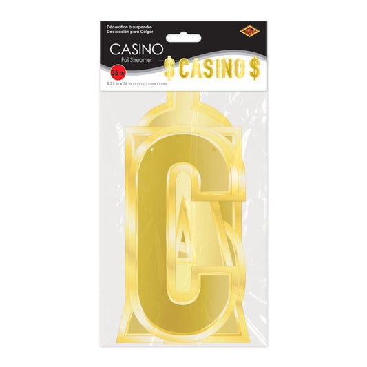 FOIL CASINO STREAMER GOLD